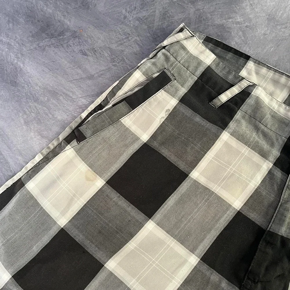 Y2K 2000s Grunge Indie Skater Workwear Streetwear Hip Hop Baggy Plaid Shorts